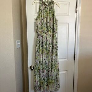 Taylor- Floral Sleeveless Maxi chiffon Dress
